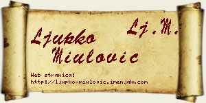 Ljupko Miulović vizit kartica